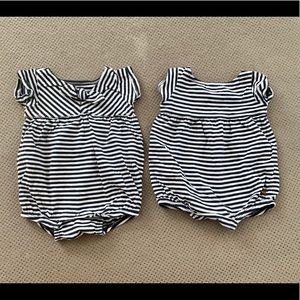 Striped Girls Tea Collection Bubble Romper